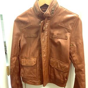 Ralph Lauren Polo leather jacket Cognac Brown
